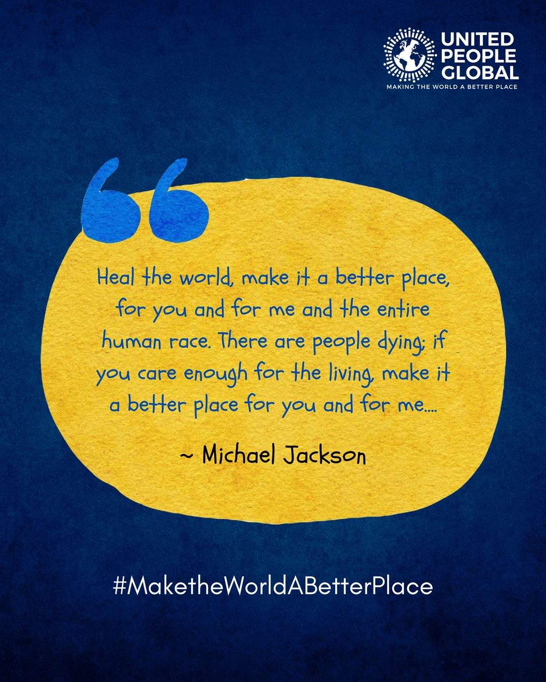 Motivational quote post for United People Global