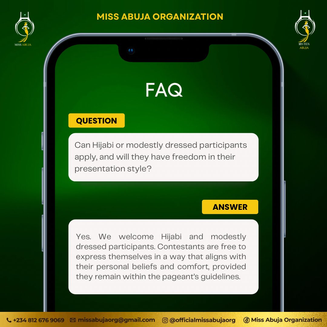Miss Abuja FAQ Post